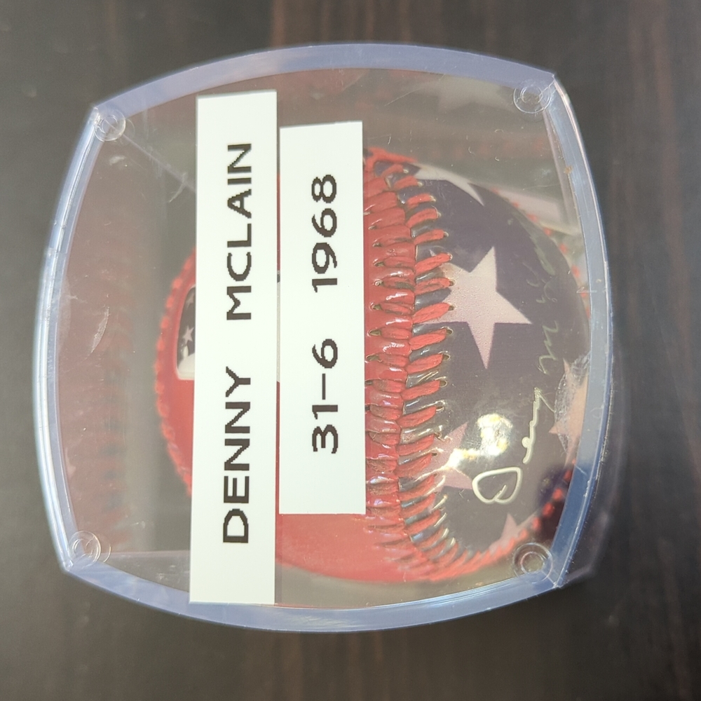 Denny McLain autographed baseball